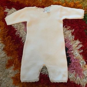 Angel Dear gorgeous off white sweater knit romper. 18-24months